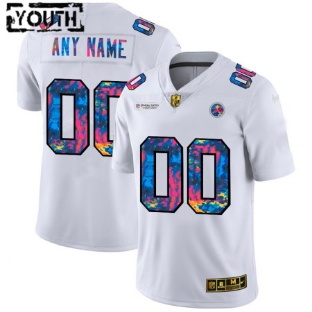 Maillot Enfant Pittsburgh Steelers Personnalisé Nike 2020 Blanc Multicolore